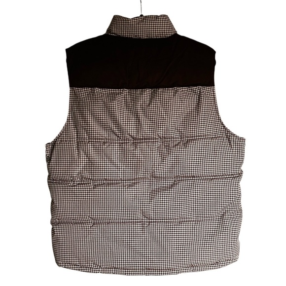 Goodfellow & Co Brown Houndstooth Puffer Vest - Picture 2 of 4